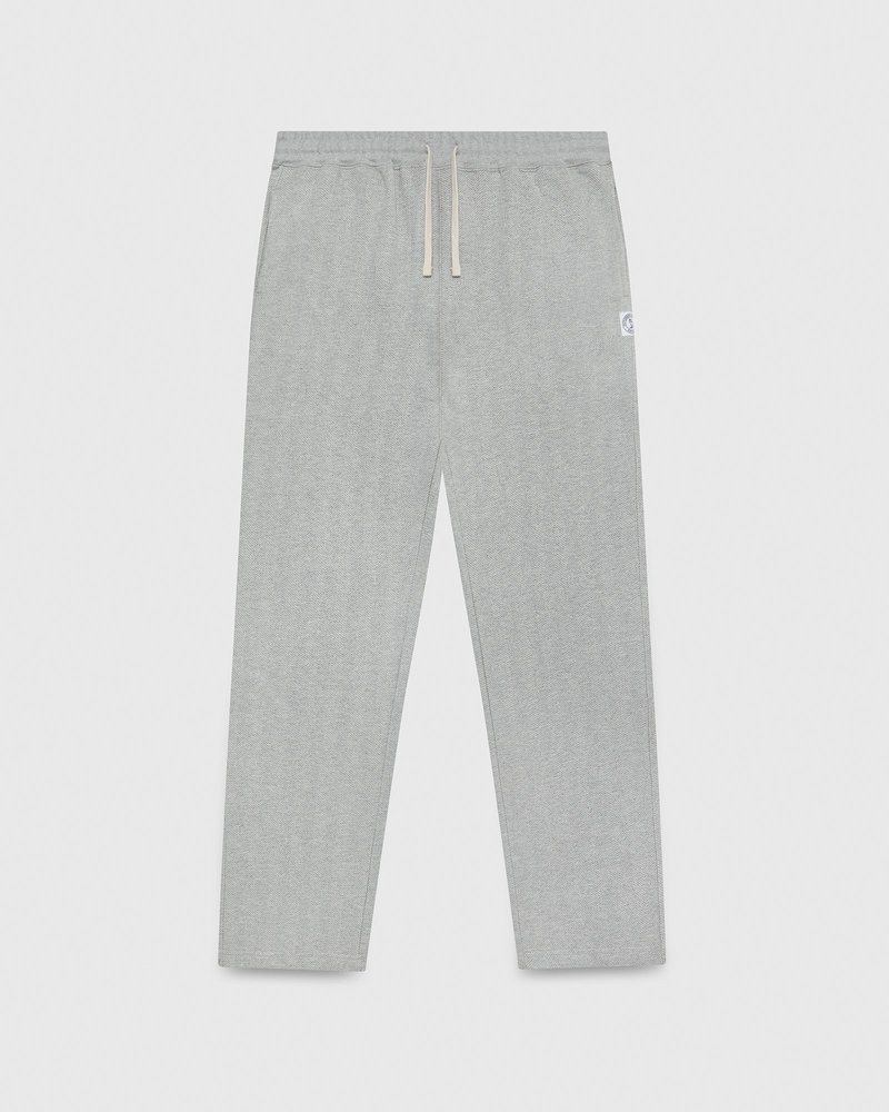 pantalones octobers very own ovo herringbone open hem sweatpant grises