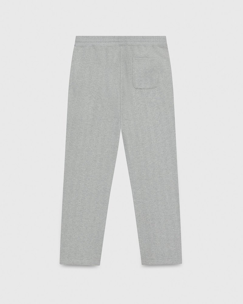 pantalones octobers very own ovo herringbone open hem sweatpant grises