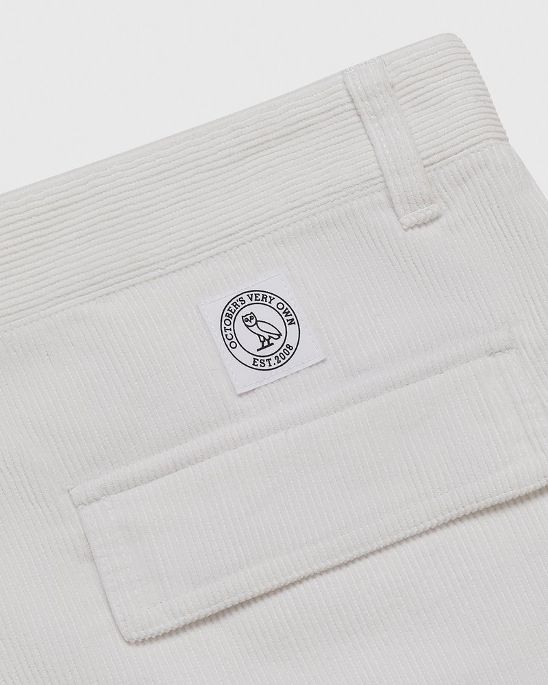 pantalones octobers very own ovo corduroy cargo pant blancos