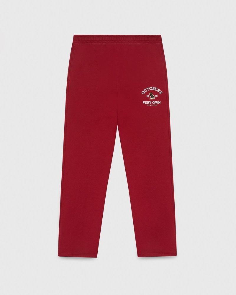 pantalones octobers very own ovo collegiate open hem sweatpant scarlet
