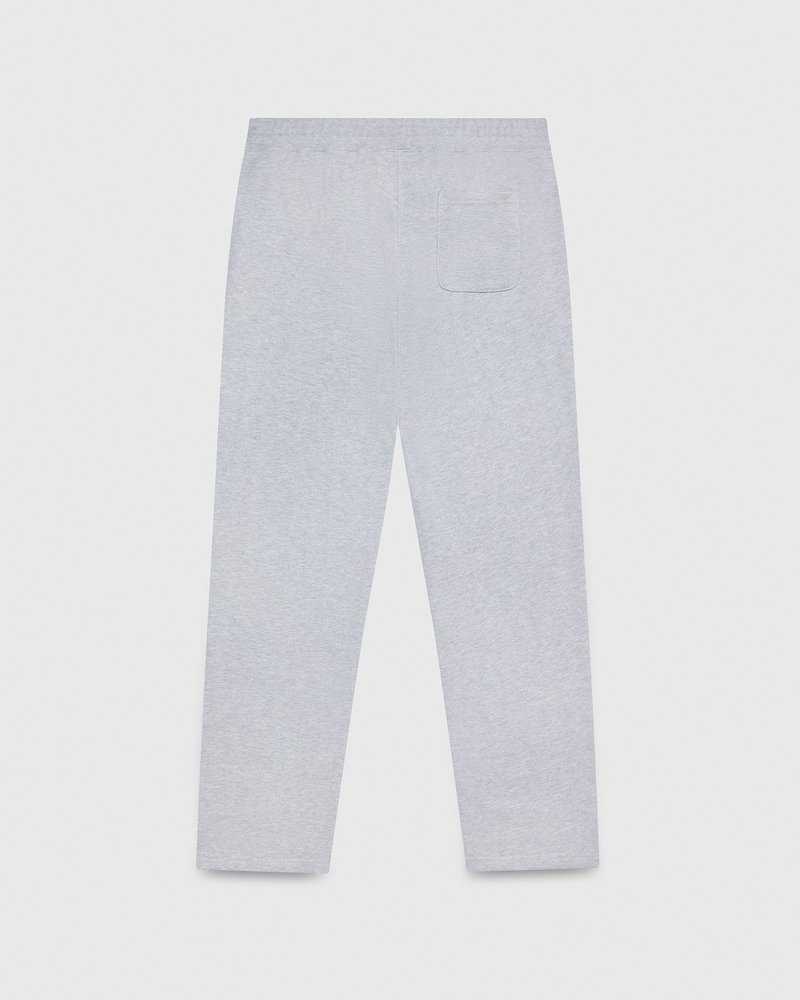 pantalones octobers very own ovo herringbone open hem sweatpant grises