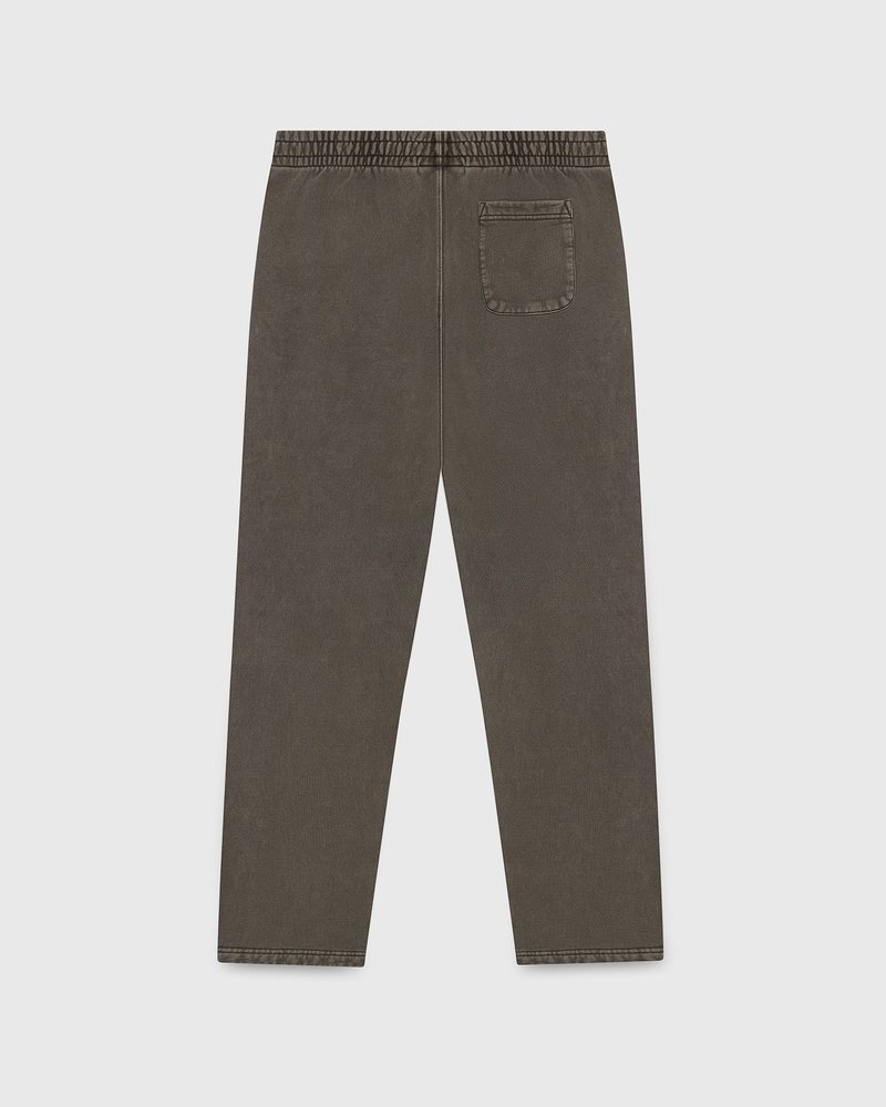 pantalones octobers very own ovo muskoka garment dyed open hem sweatpant marrom