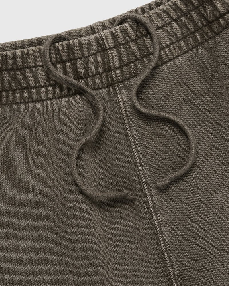 pantalones octobers very own ovo muskoka garment dyed open hem sweatpant marrom