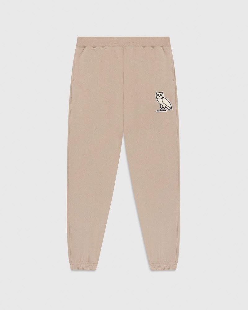 pantalones octobers very own ovo mini og plush sweatpant sand