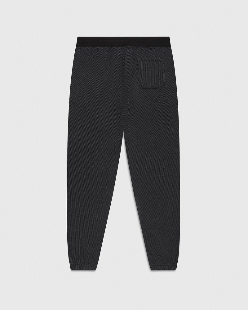 pantalones octobers very own ovo seersucker fleece relaxed fit sweatpant blackcharcoal