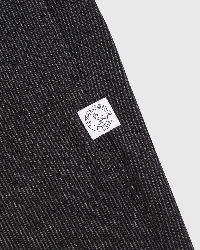 pantalones octobers very own ovo seersucker fleece relaxed fit sweatpant blackcharcoal