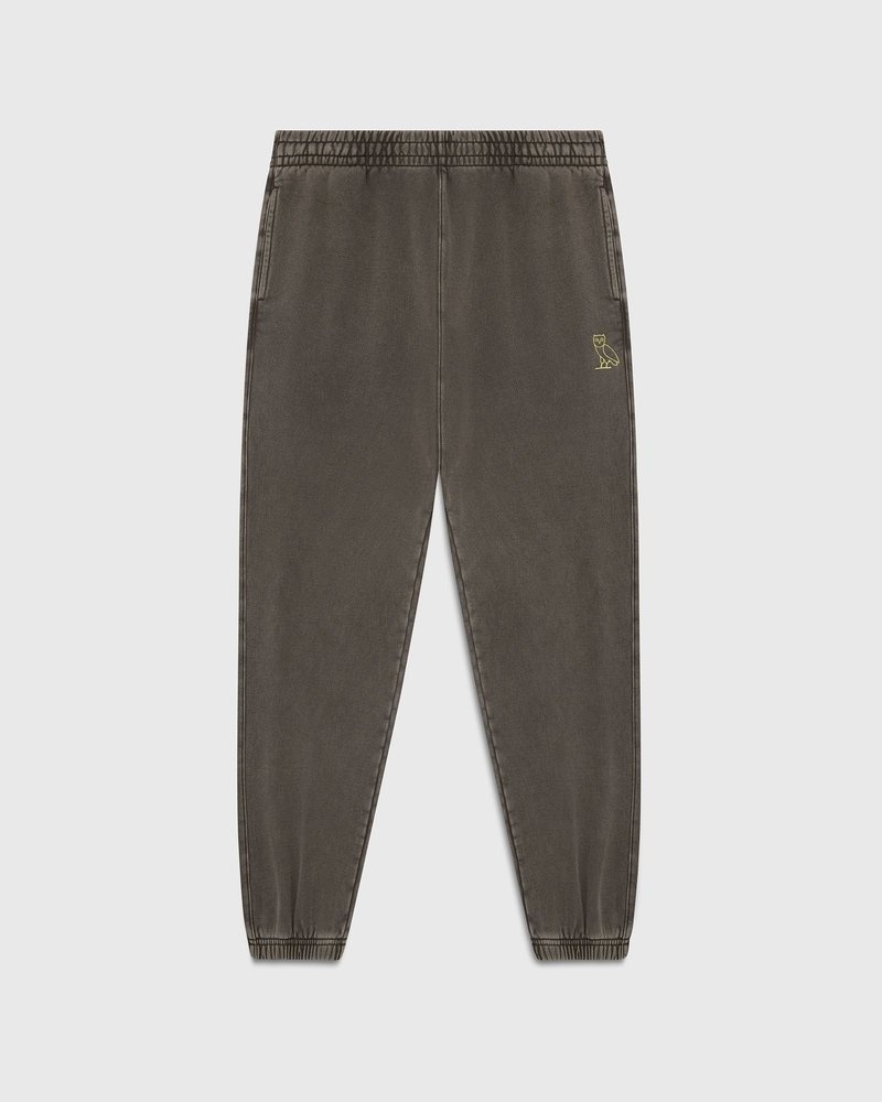pantalones octobers very own ovo muskoka garment dyed relaxed fit sweatpant marrom