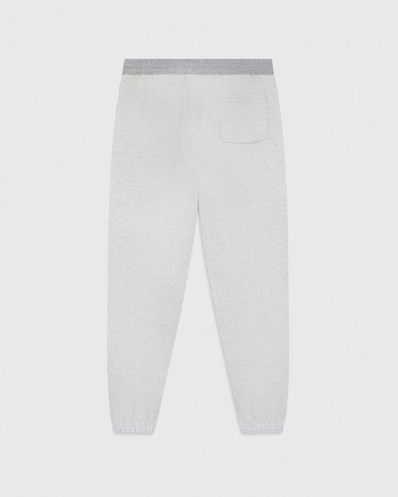 pantalones octobers very own ovo seersucker fleece relaxed fit sweatpant greycream