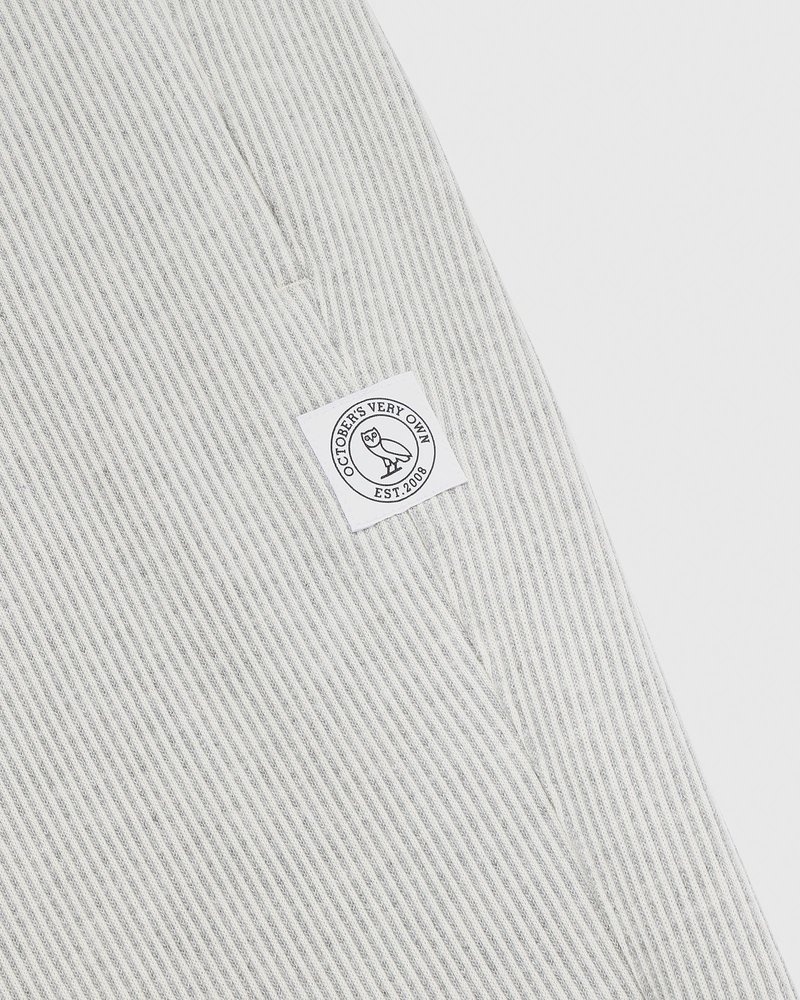 pantalones octobers very own ovo seersucker fleece relaxed fit sweatpant greycream