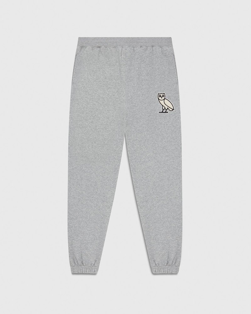 pantalones octobers very own ovo mini og plush sweatpant grises