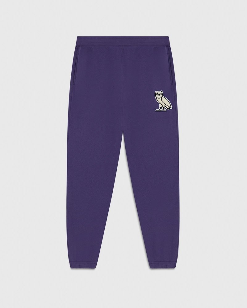 pantalones octobers very own ovo mini og plush sweatpant morados