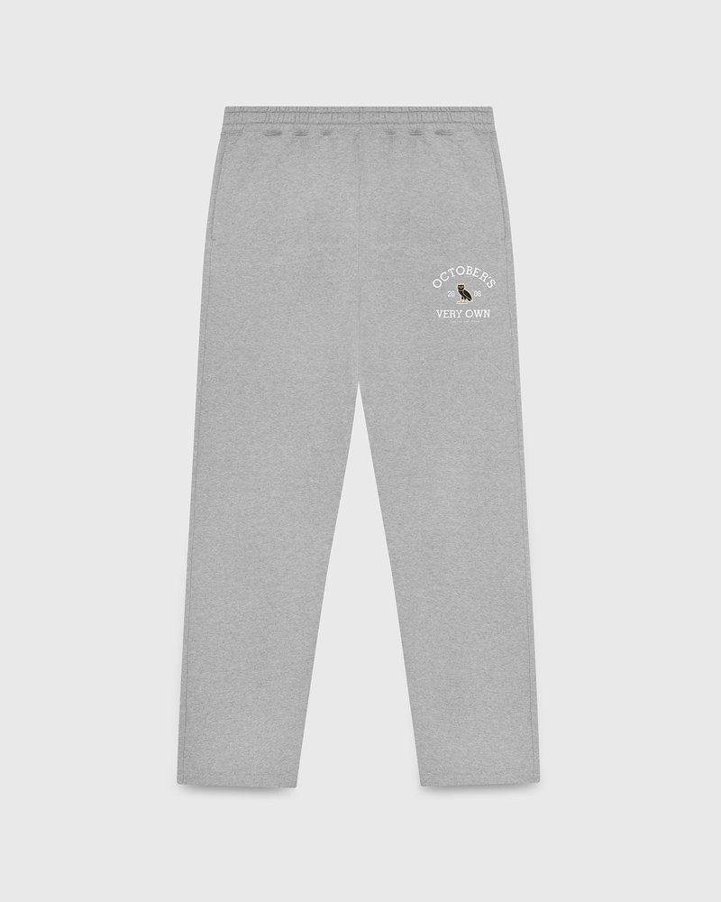 pantalones octobers very own ovo collegiate open hem sweatpant grises