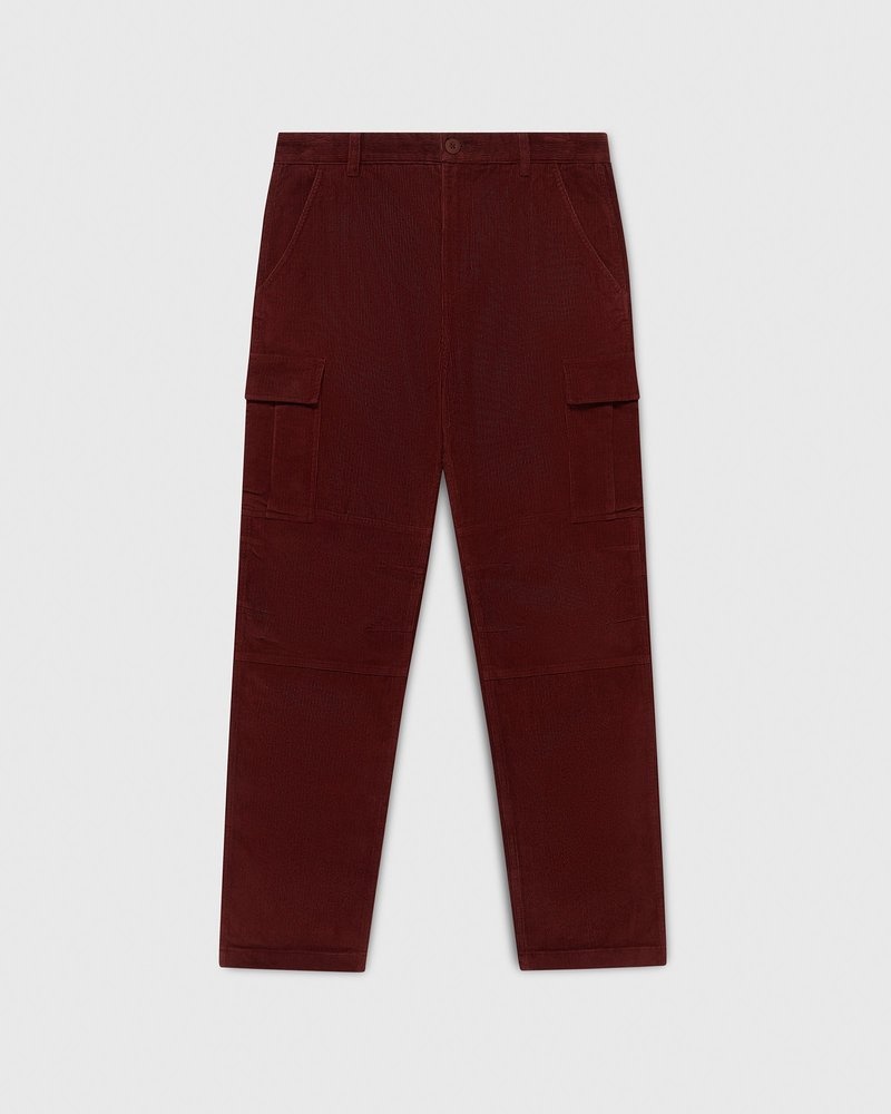 pantalones octobers very own ovo corduroy cargo pant rojos