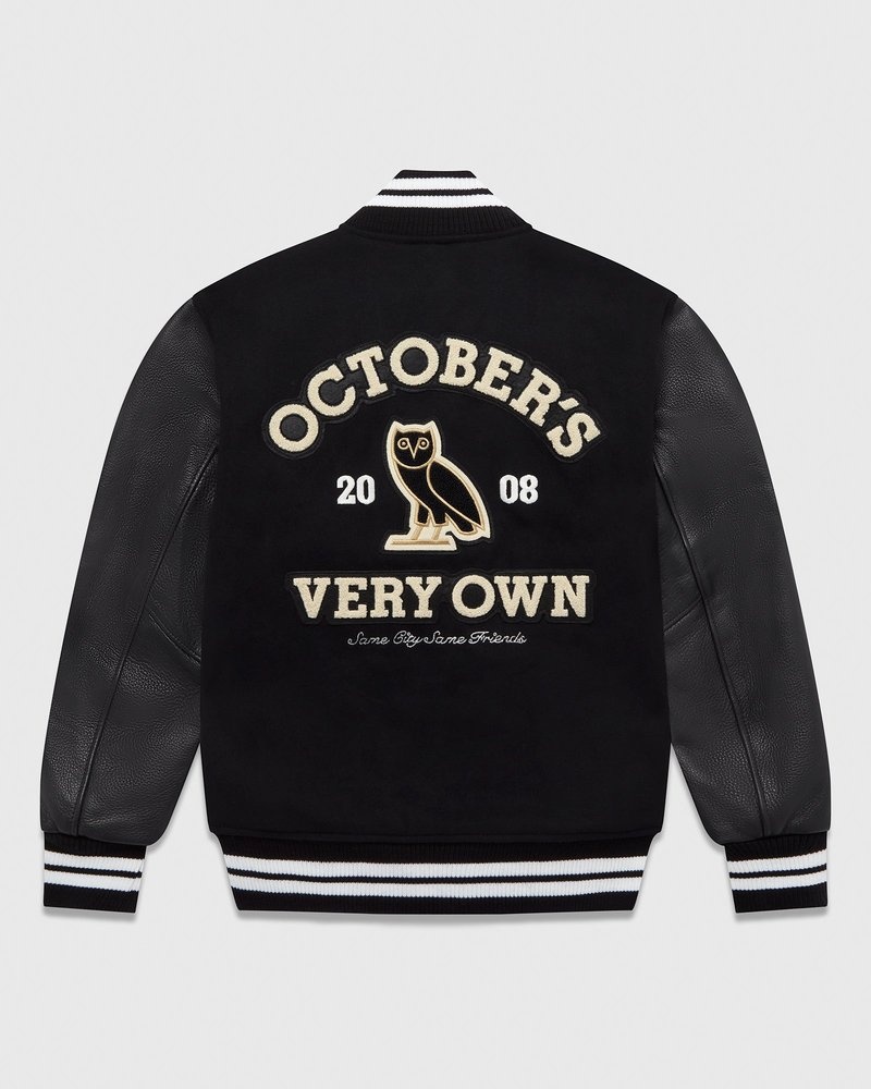 ropa de abrigo octobers very own ovo collegiate jacket negros