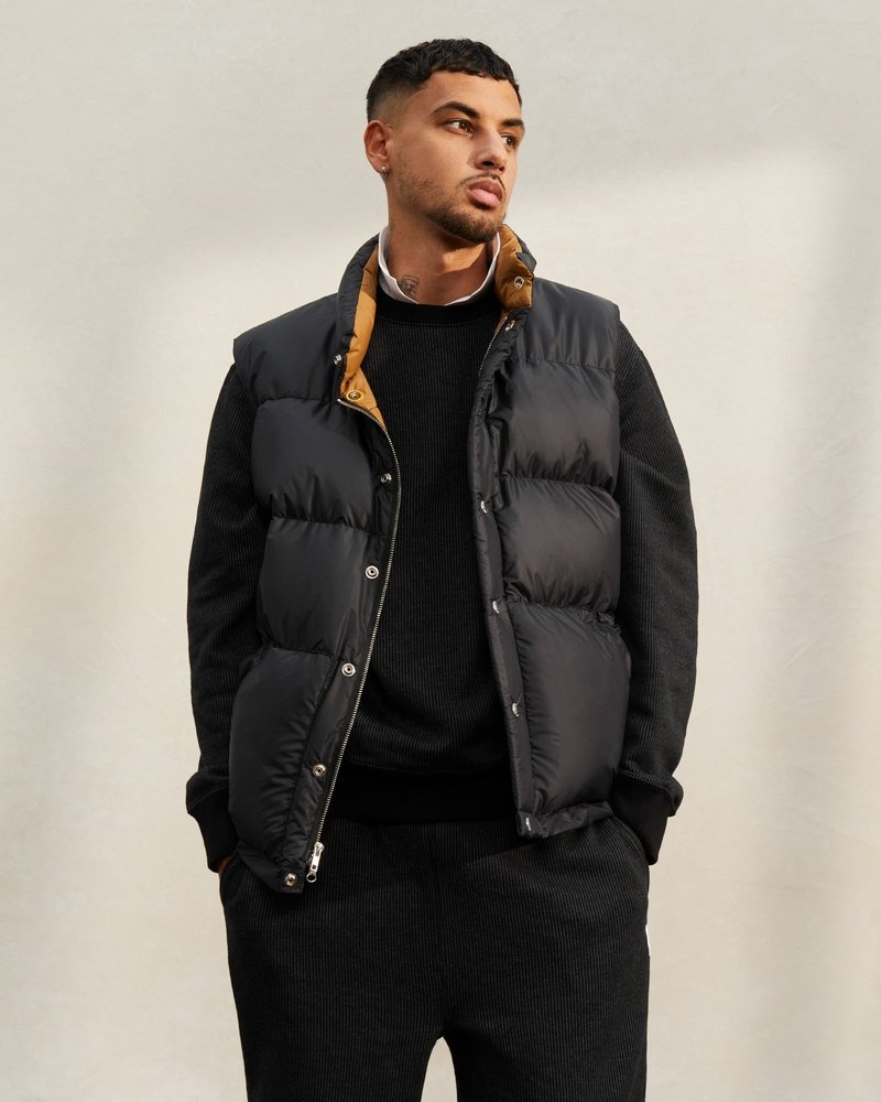 ropa de abrigo octobers very own ovo crescent down works italian vest negros