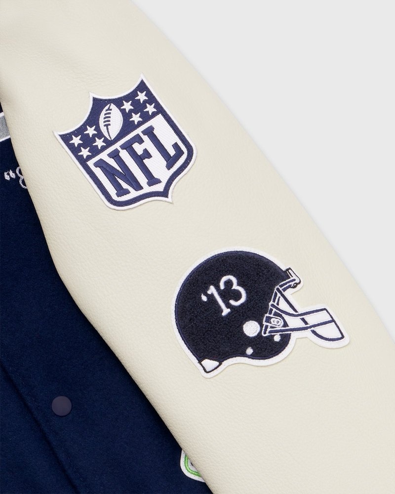 ropa de abrigo octobers very own ovo nfl seattle seahawks varsity jacket azules