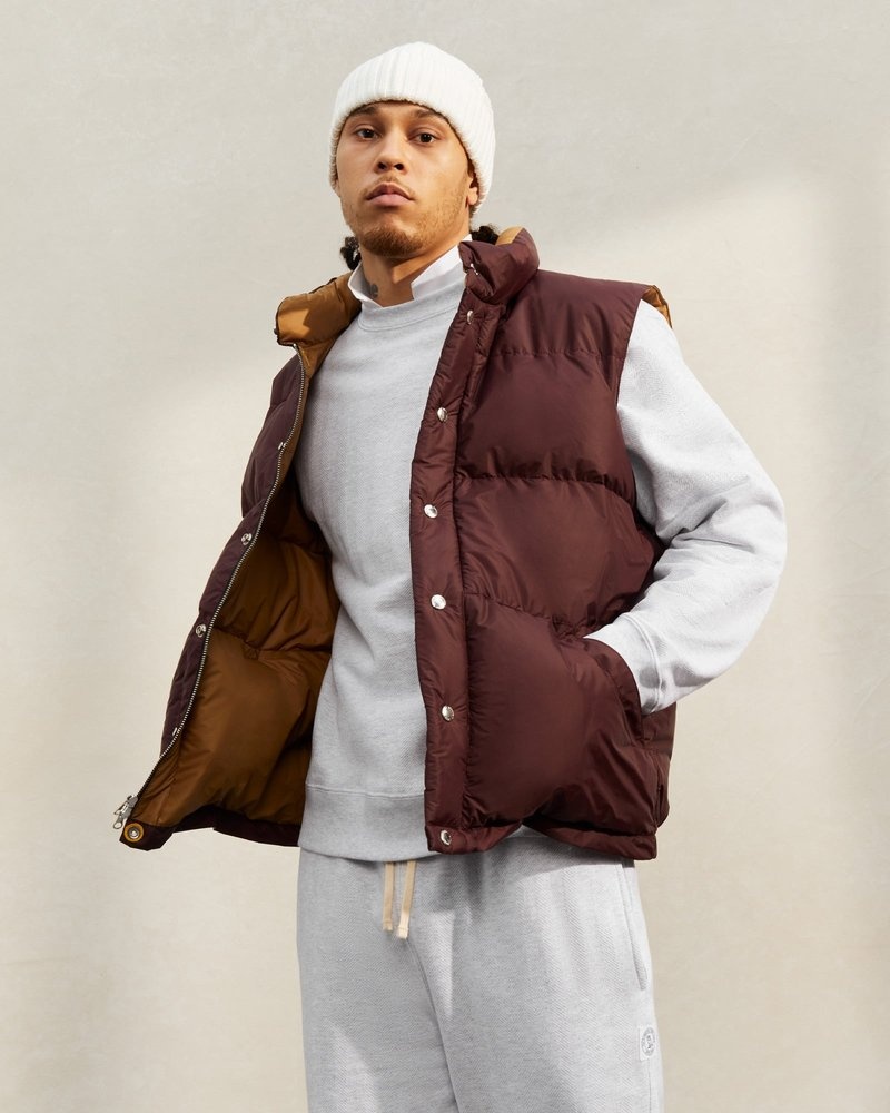 ropa de abrigo octobers very own ovo crescent down works italian vest vino
