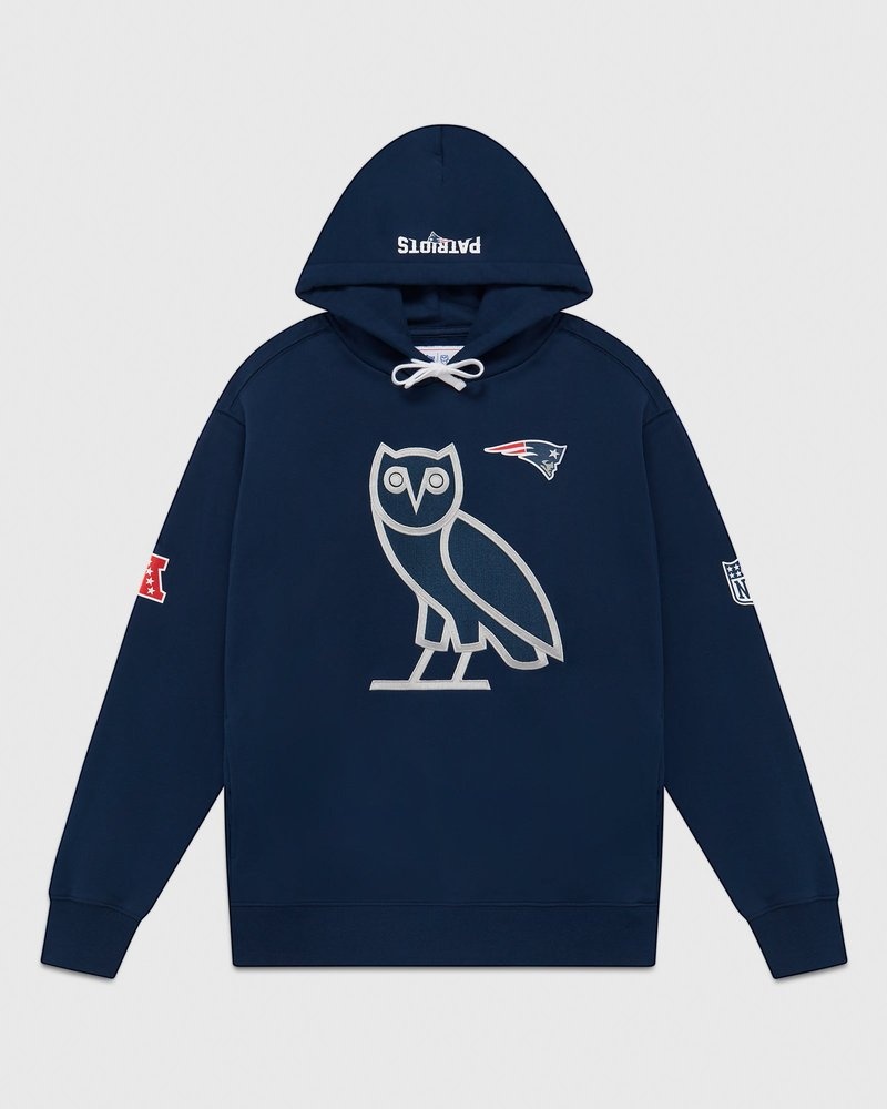 suéteres octobers very own ovo nfl new england patriots og hoodie azules