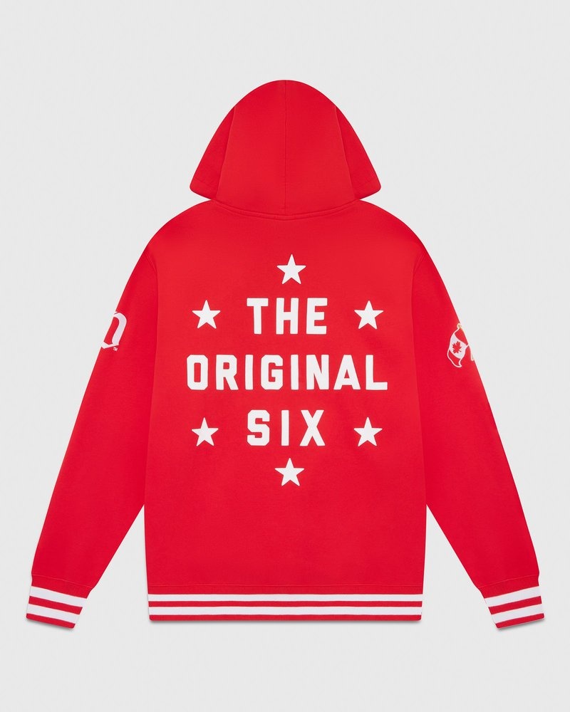 suéteres octobers very own ovo detroit red wings hoodie rojos