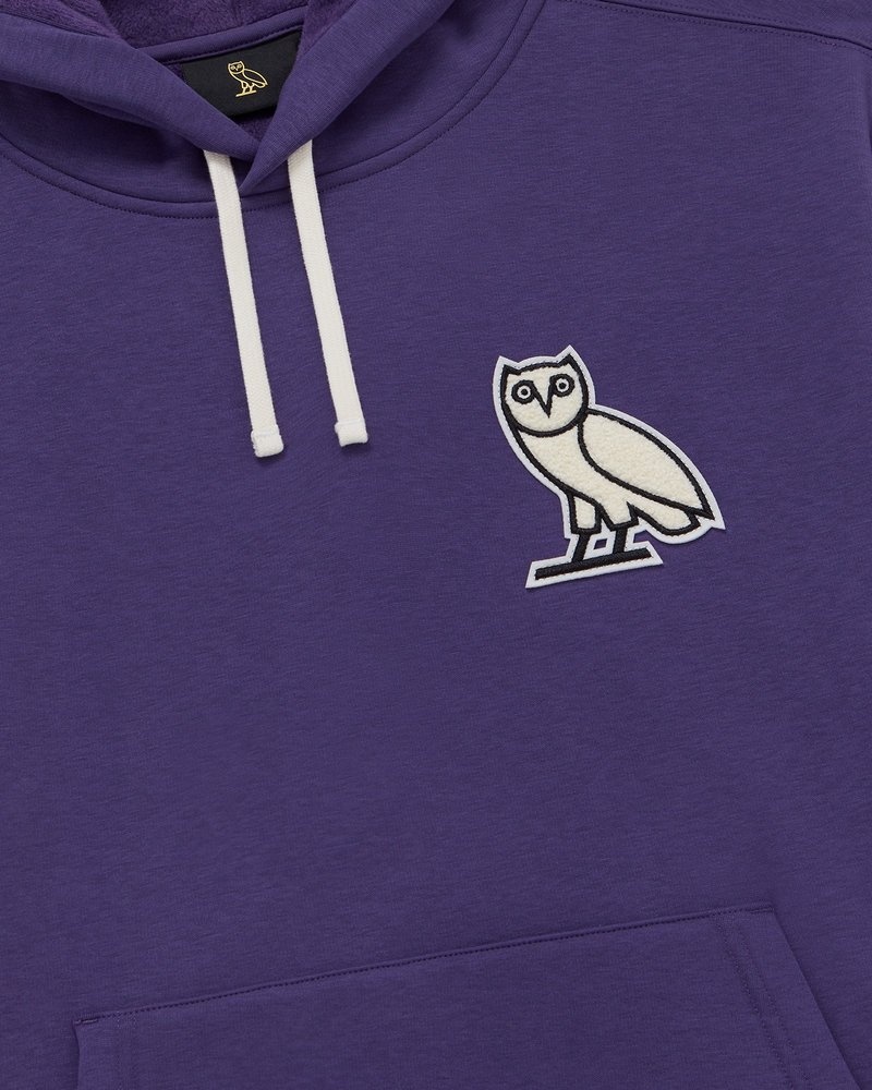 suéteres octobers very own ovo mini og plush hoodie morados