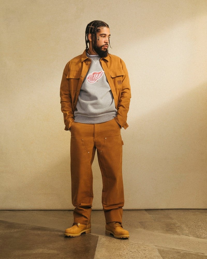 suéteres octobers very own ovo detroit red wings crewneck grises