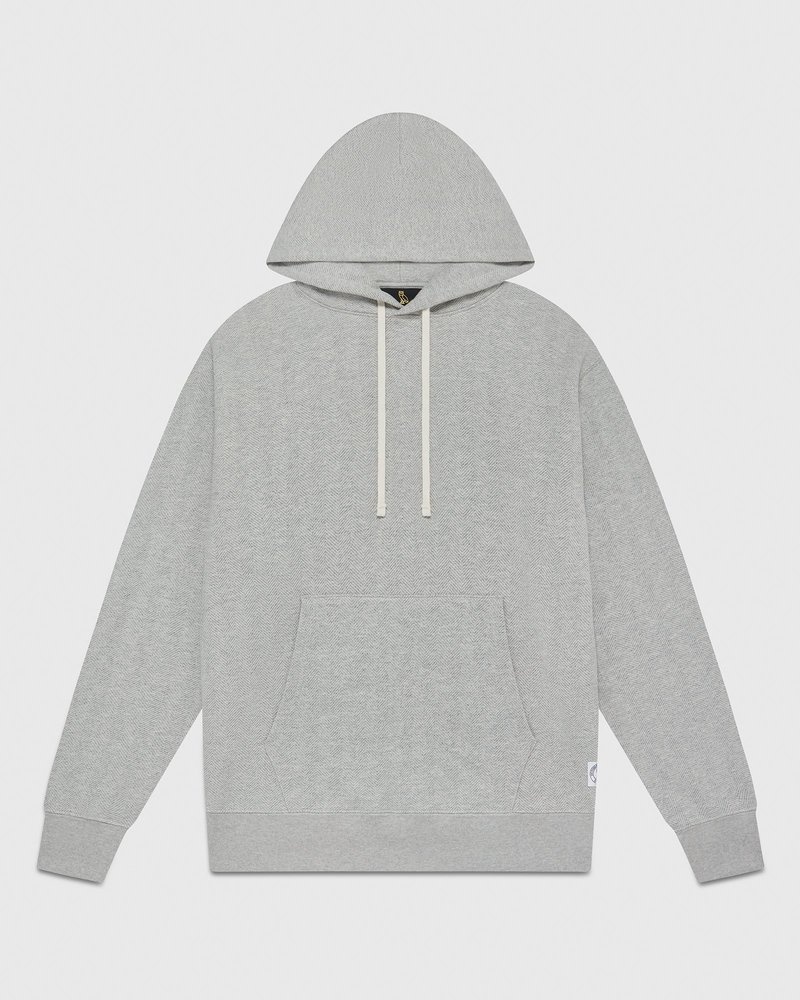 suéteres octobers very own ovo herringbone hoodie grises