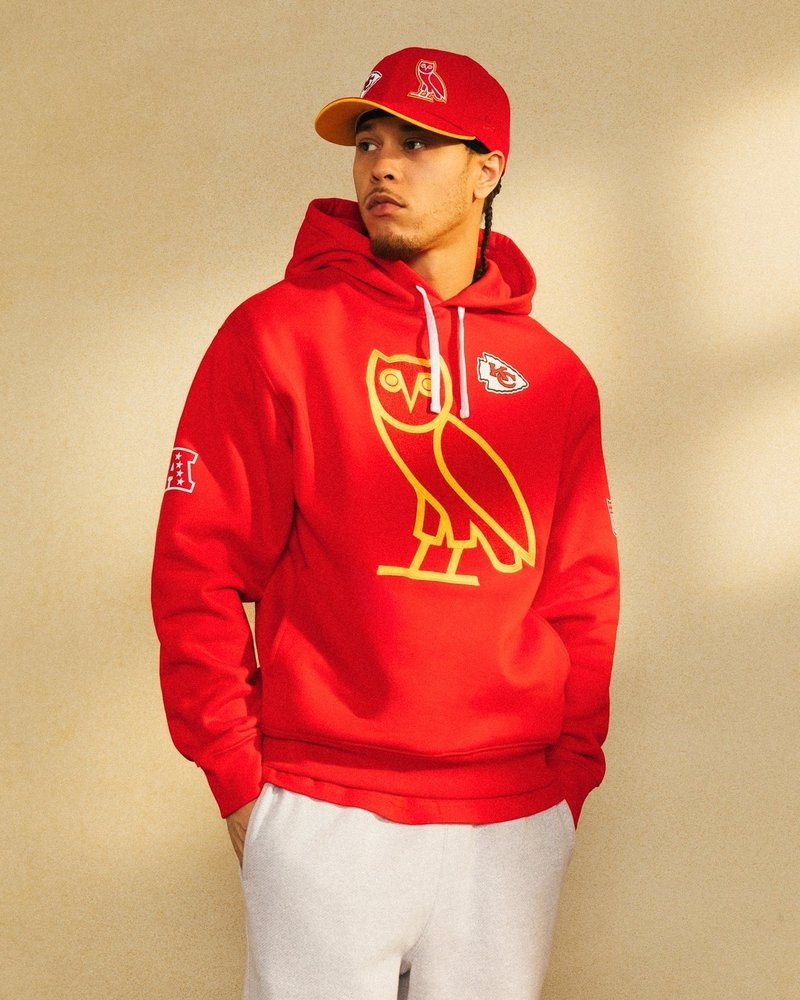 suéteres octobers very own ovo nfl kansas city chiefs og hoodie rojos