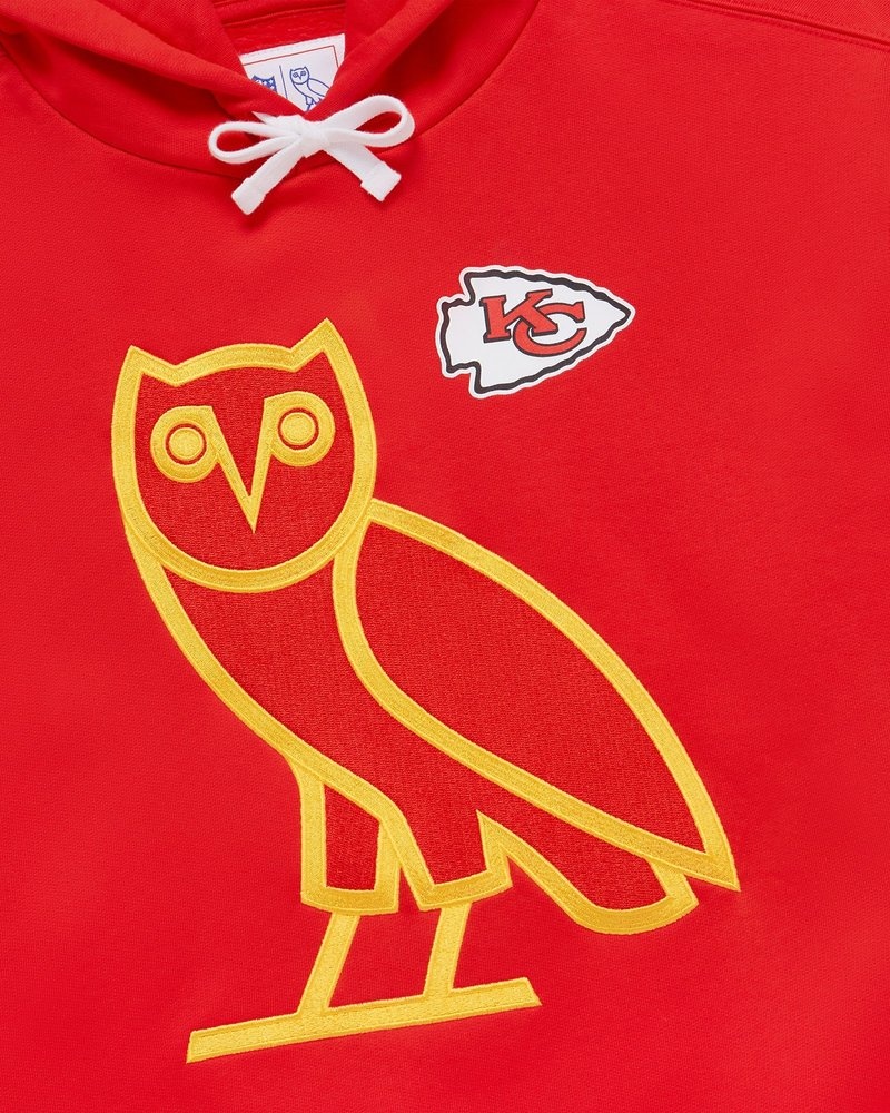suéteres octobers very own ovo nfl kansas city chiefs og hoodie rojos