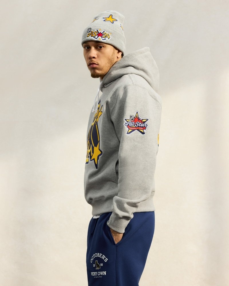 suéteres octobers very own ovo nhl all star hoodie grises