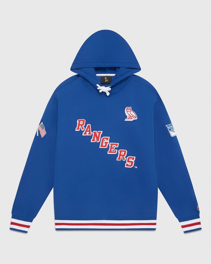 suéteres octobers very own ovo new york rangers hoodie azules
