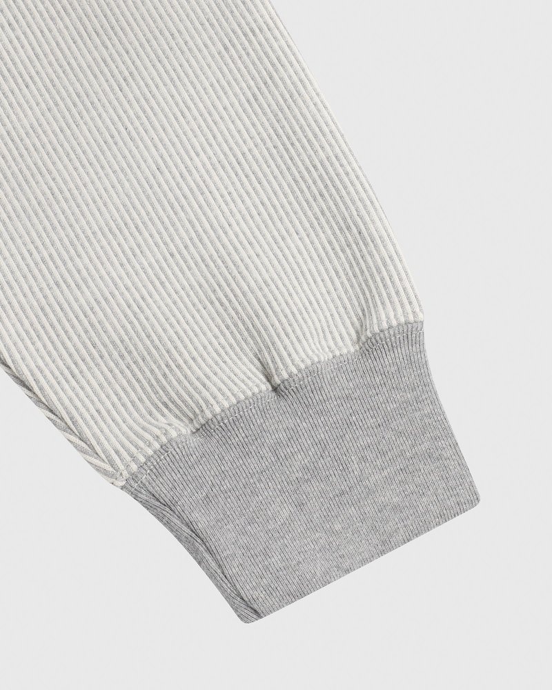 suéteres octobers very own ovo seersucker fleece full zip hoodie greycream