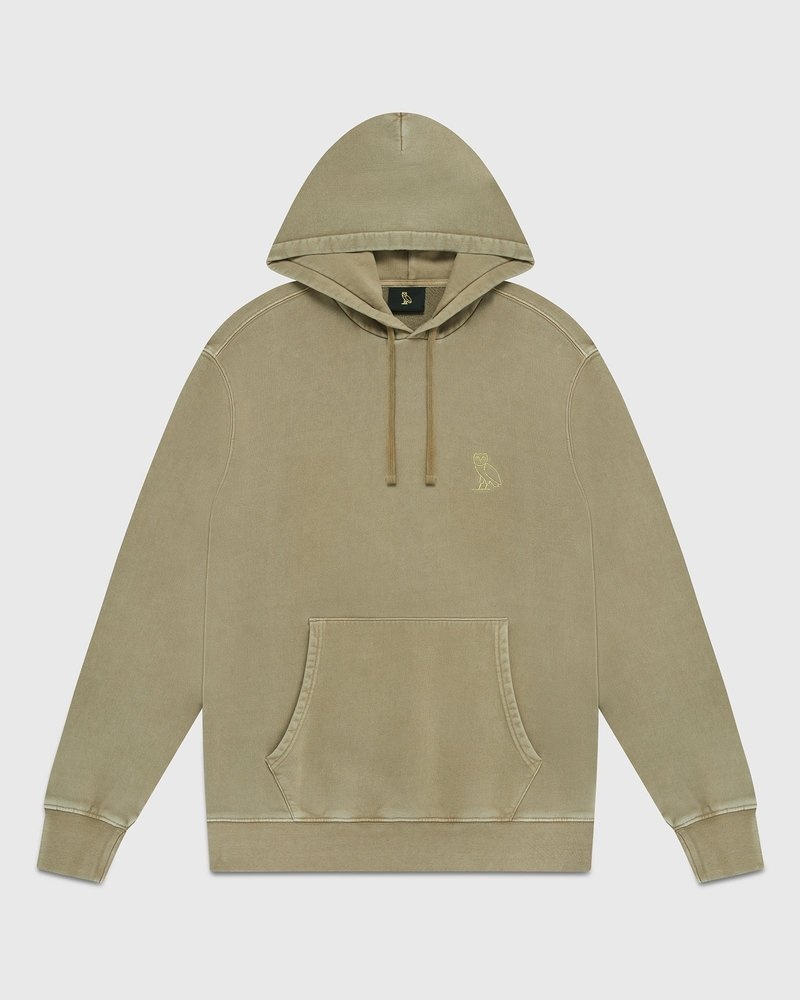 suéteres octobers very own ovo muskoka garment dyed hoodie sand