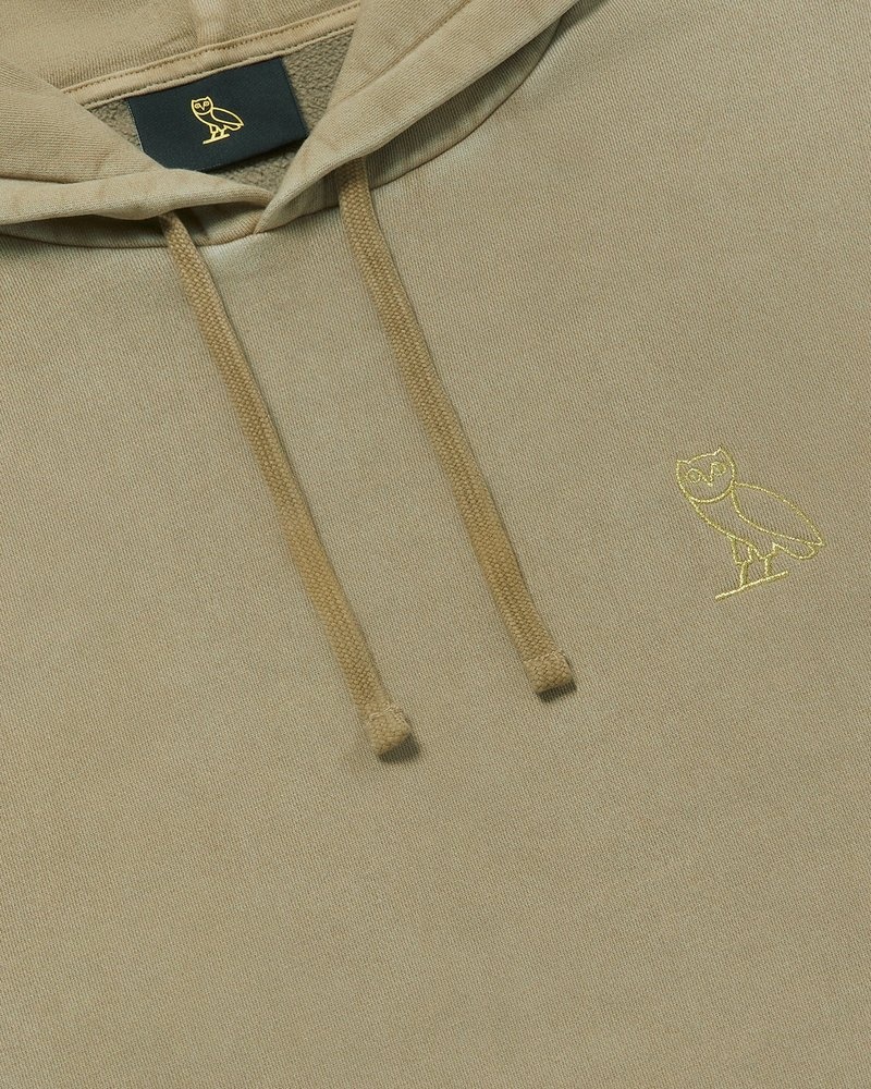 suéteres octobers very own ovo muskoka garment dyed hoodie sand