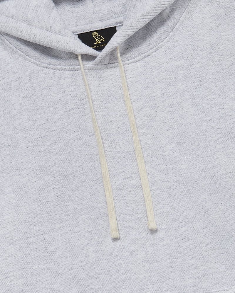 suéteres octobers very own ovo herringbone hoodie grises
