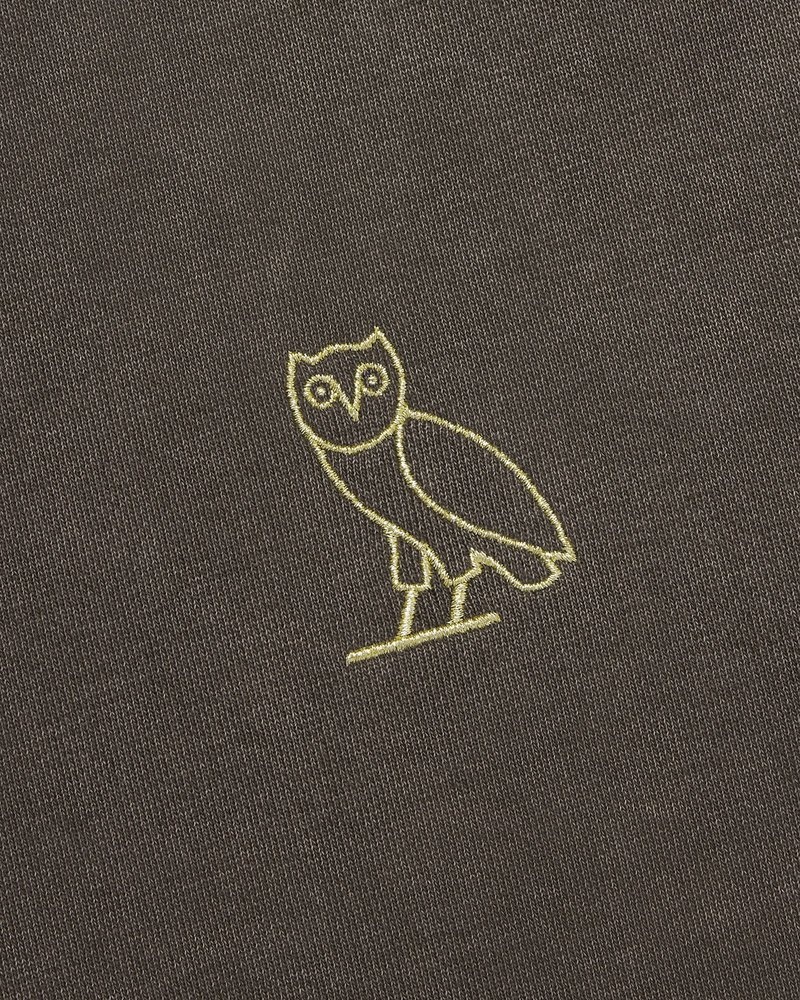 suéteres octobers very own ovo muskoka garment dyed full-zip hoodie marrom