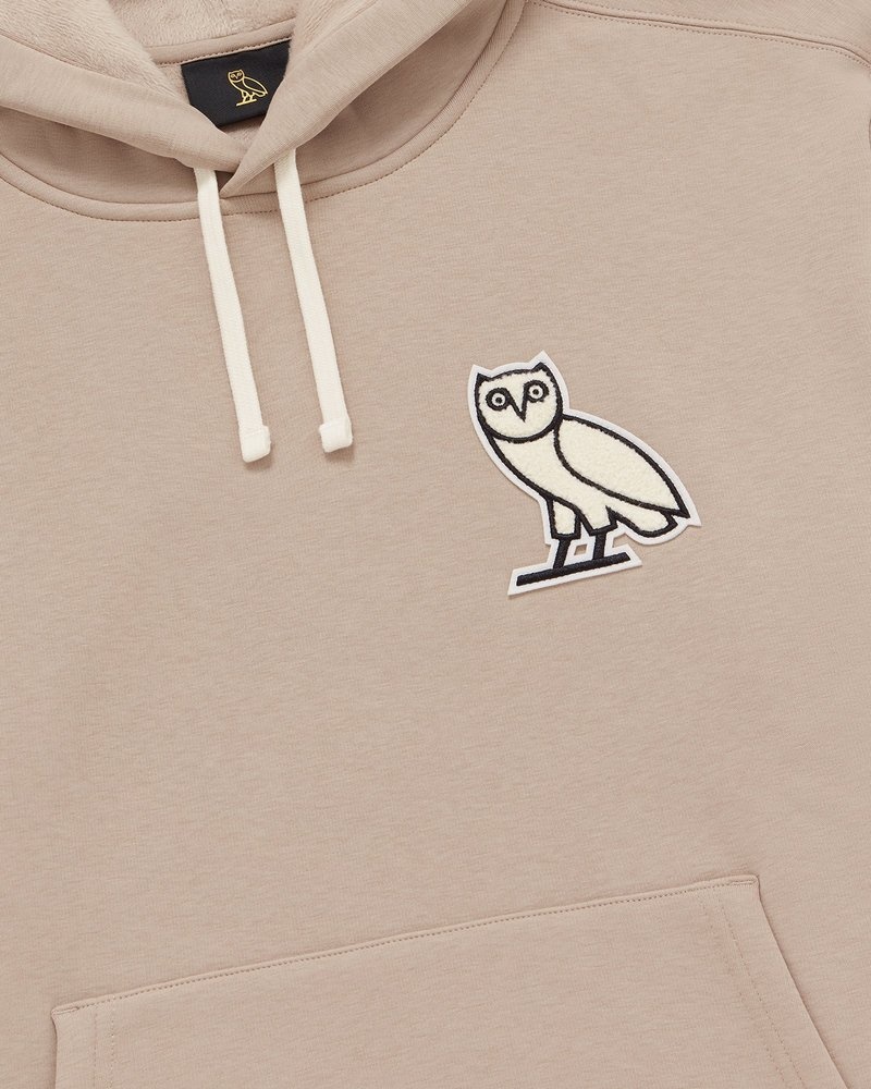 suéteres octobers very own ovo mini og plush hoodie sand