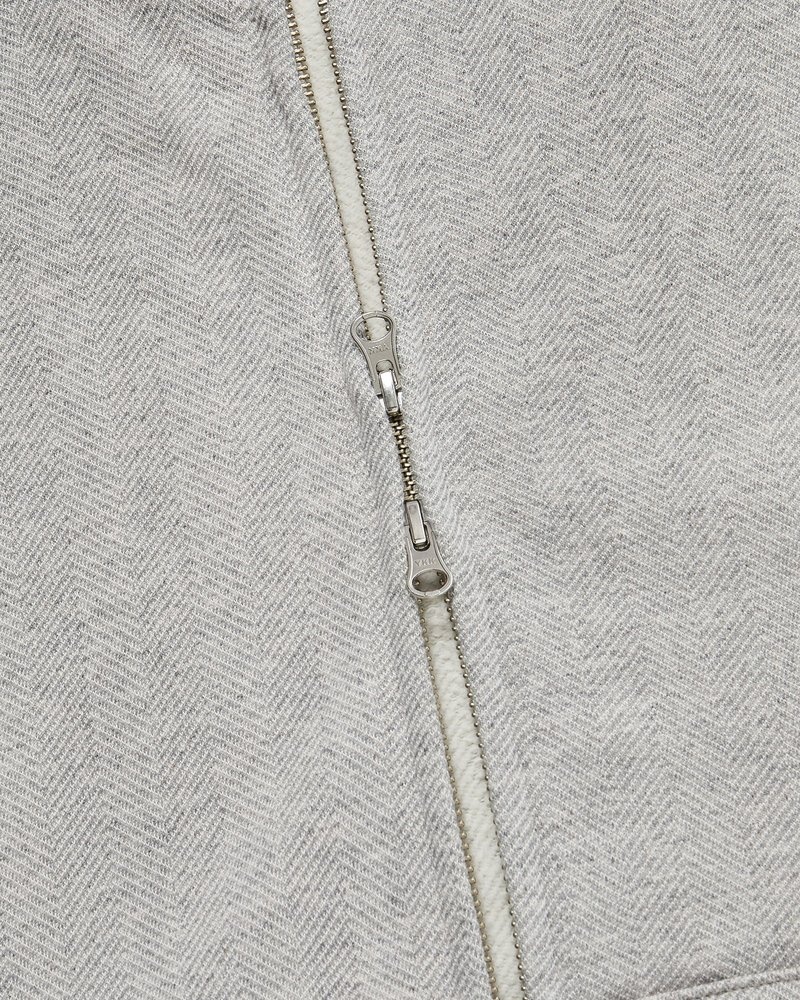 suéteres octobers very own ovo herringbone full-zip hoodie grises