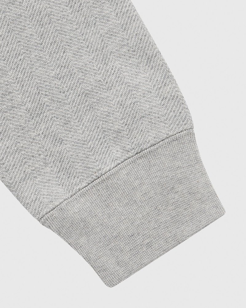 suéteres octobers very own ovo herringbone full-zip hoodie grises