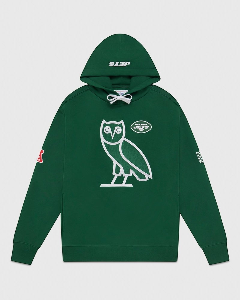 suéteres octobers very own ovo nfl new york jets og hoodie verdes