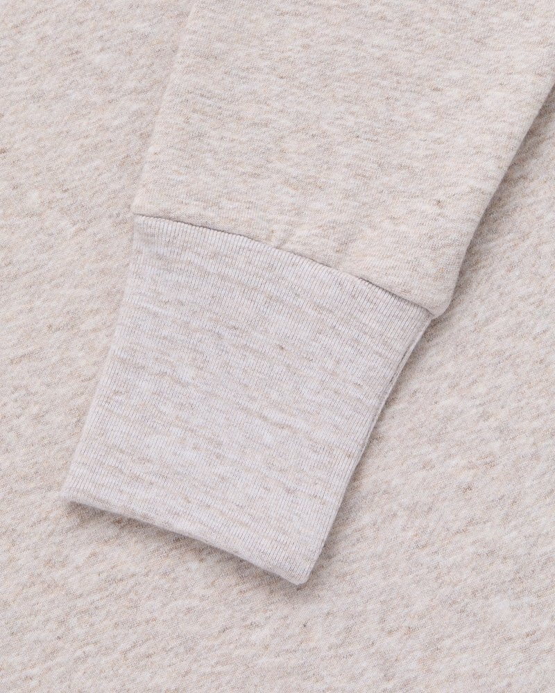 tops octobers very own ovo speckle fleece full-zip cardigan oatmeal