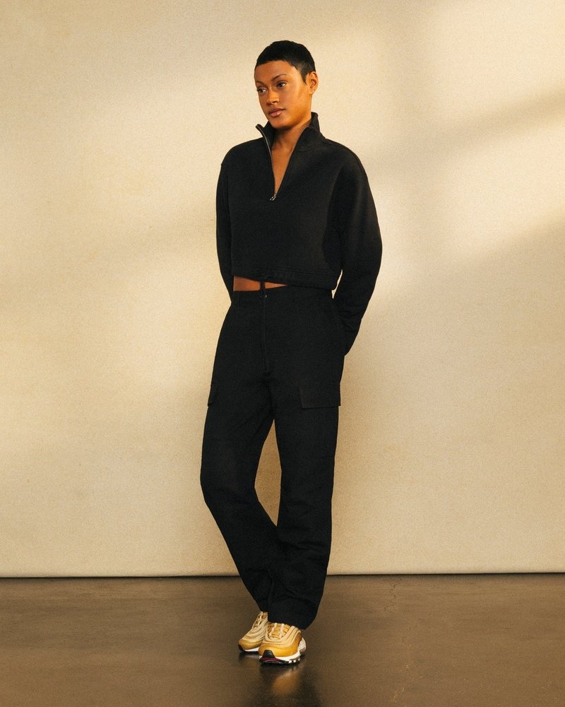 suéteres octobers very own ovo quarter zip mockneck sweatshirt negros