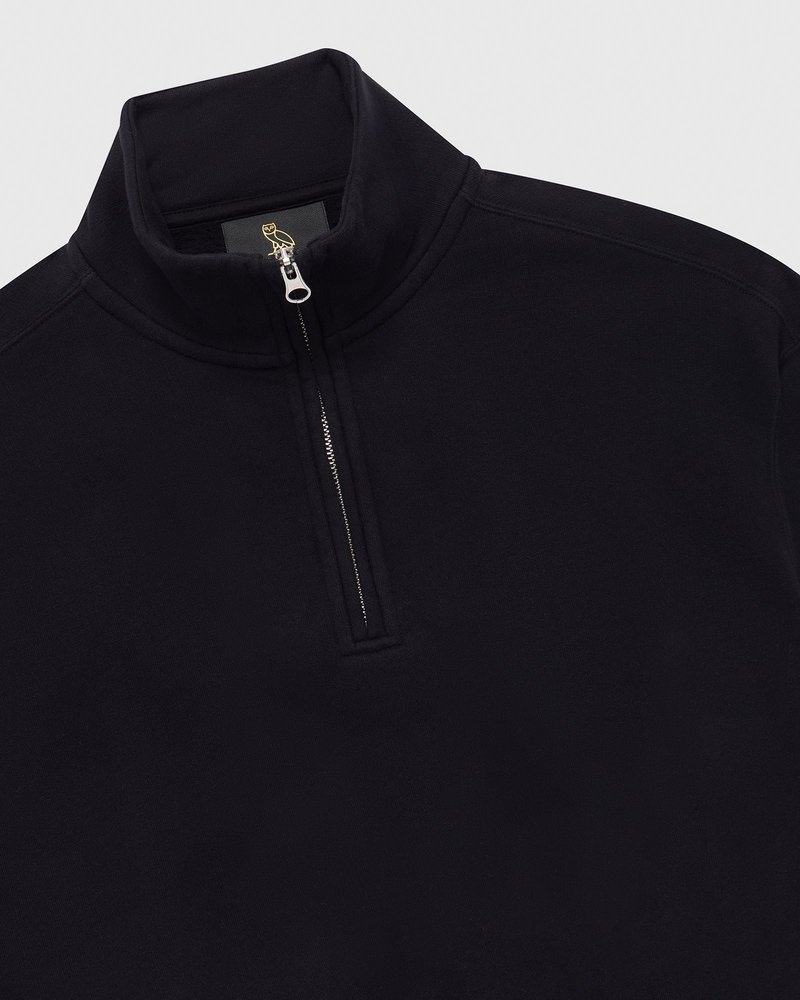 suéteres octobers very own ovo quarter zip mockneck sweatshirt negros