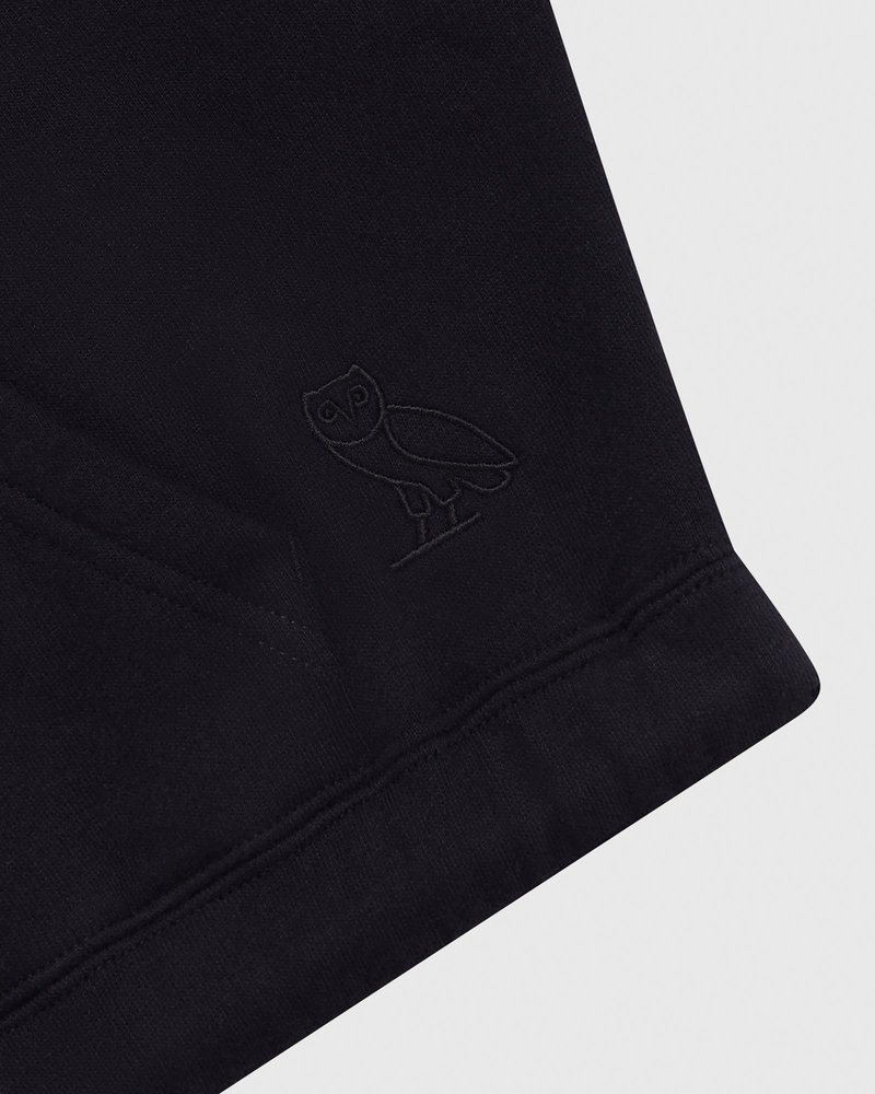 suéteres octobers very own ovo cropped hoodie negros