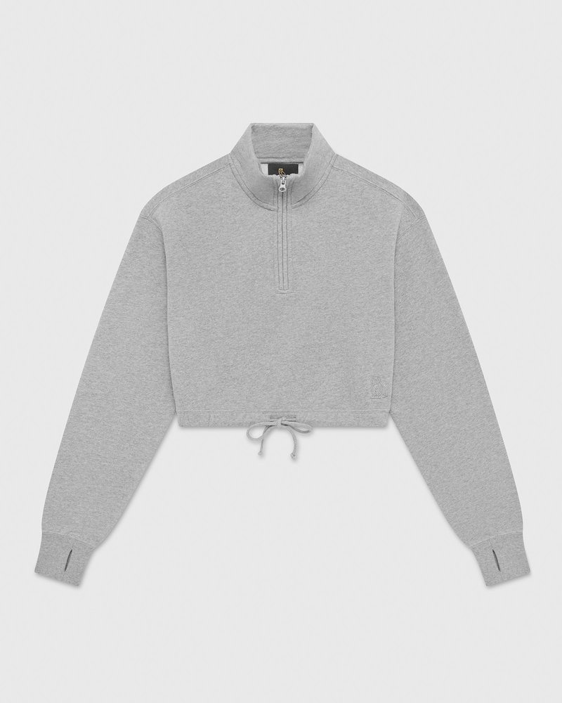 suéteres octobers very own ovo quarter zip mockneck sweatshirt grises