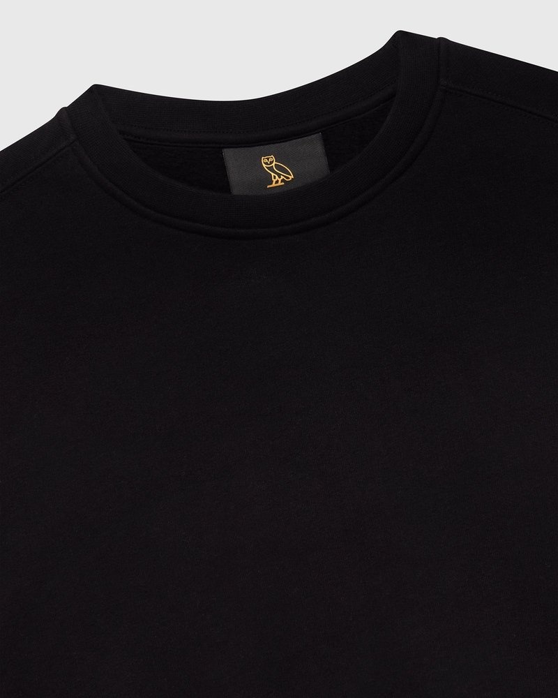 suéteres octobers very own ovo cropped crewneck sweatshirt negros