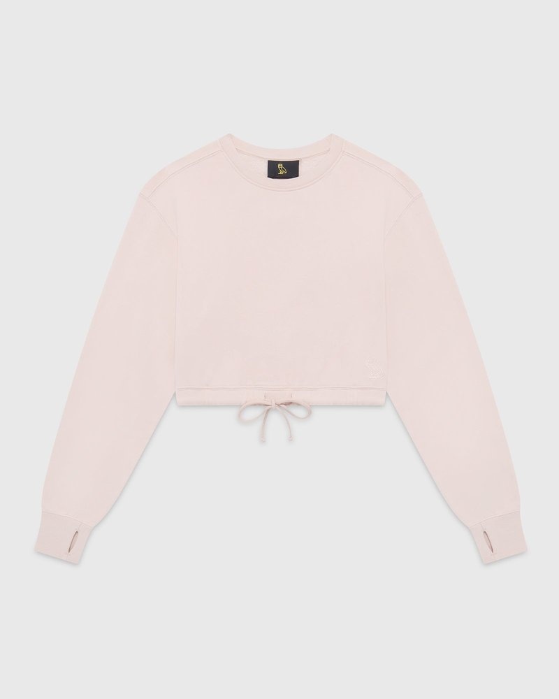 suéteres octobers very own ovo cropped crewneck sweatshirt rosas