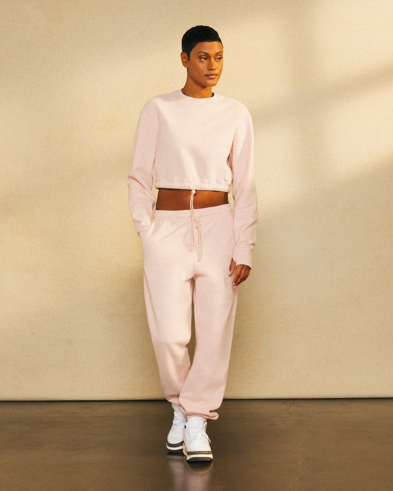 suéteres octobers very own ovo cropped crewneck sweatshirt rosas