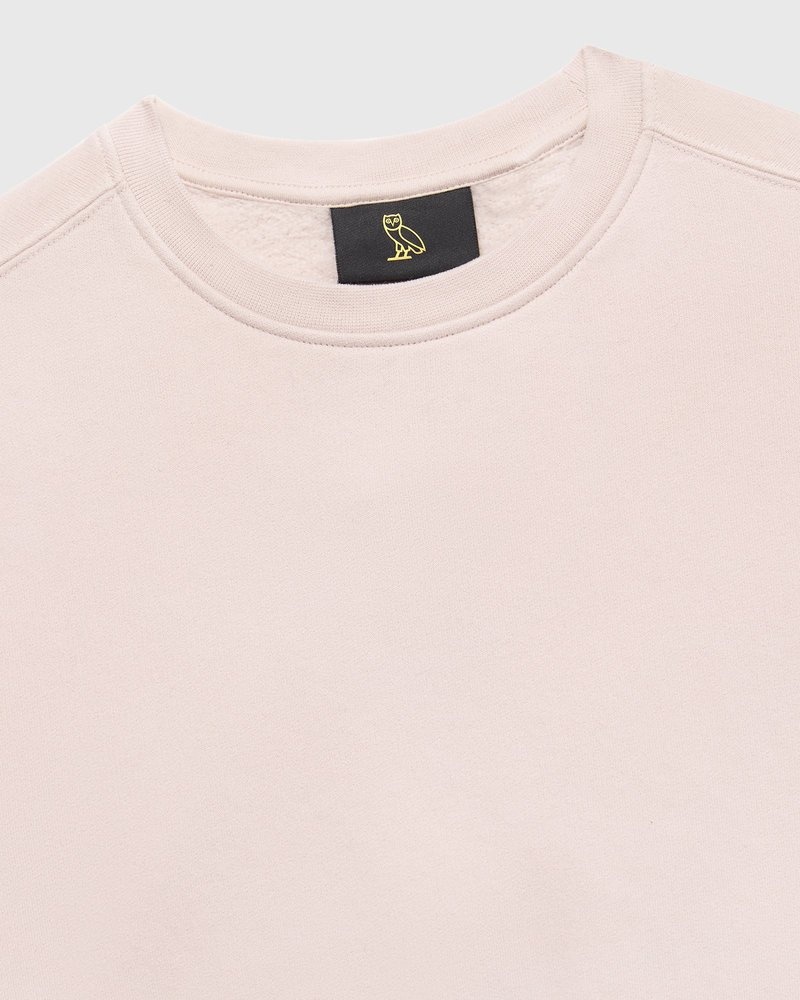 suéteres octobers very own ovo cropped crewneck sweatshirt rosas